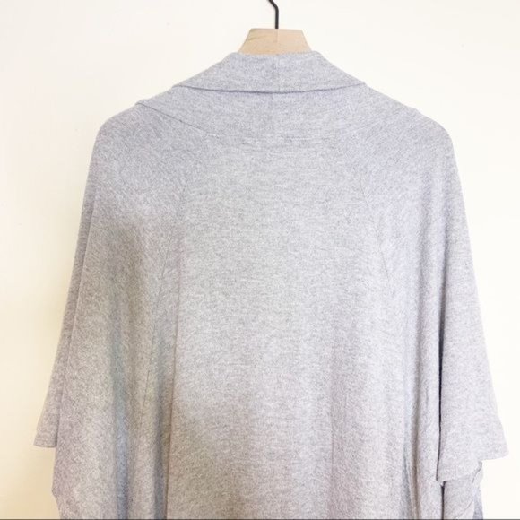 NEW Status by Chenault Charcoal Grey Dip Dye Ombre Open Front Cardigan Medium - Picture 7 of 10